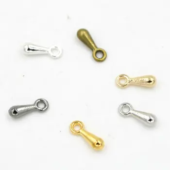 

100PCS 6*3MM Zinc Alloy Drop Shape Charms Extend Chain end Beads Diy Jewelry Findings Accessories Wholesale