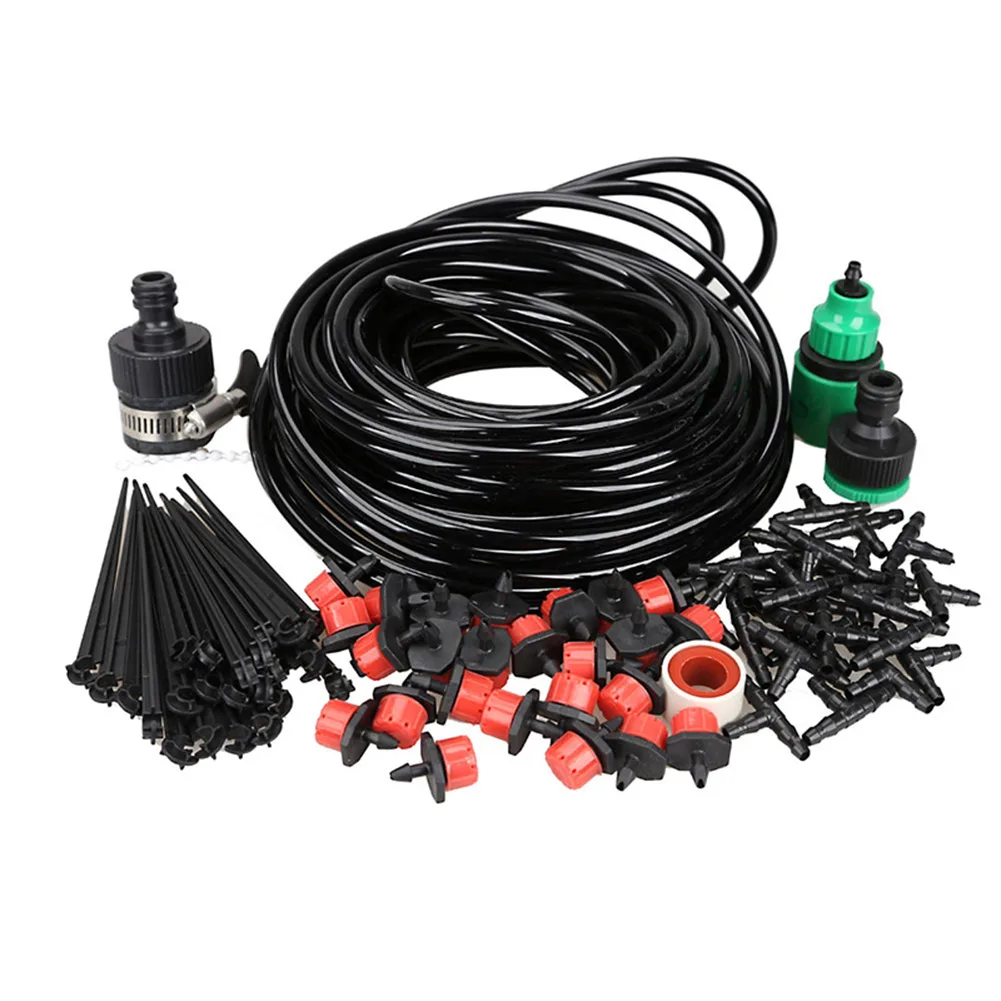 

10/15/20/25m Automatic Flowers Drip Irrigation System Adjustable Tubing Dripper Watering Garden Hose Kit TB Sale