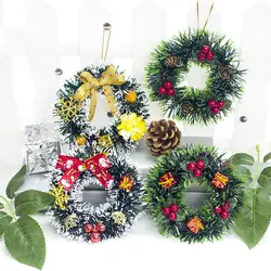 Искусственный Рождественский венок предварительно оформлены с ягодами шишки праздник декоративные подвесные гирлянды фигурные 5-дюймовый