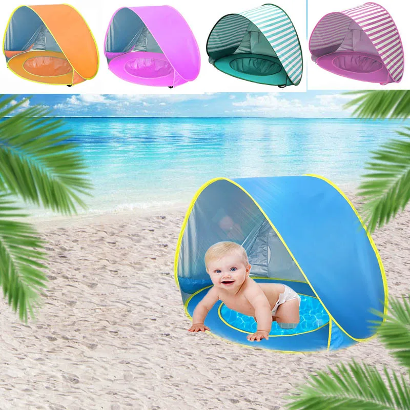 

Portable children's beach tent!Pop up Automatic free build kids' beach tent pool baby UV50+ protection 120X70X80CM