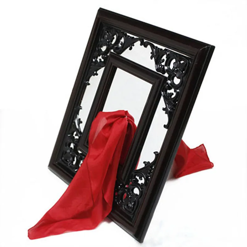  Silk Scarves Through Mirror Magic Tricks Handkerchief Through Glass Magia Magician Stage Illusions 