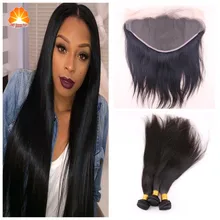 7A Brazilian 13*6 Lace Frontal Closure With Bundles3/4 Pcs/Lots,Brazlian Virgin Hair With Lace Frontal Closure Bleached Knots