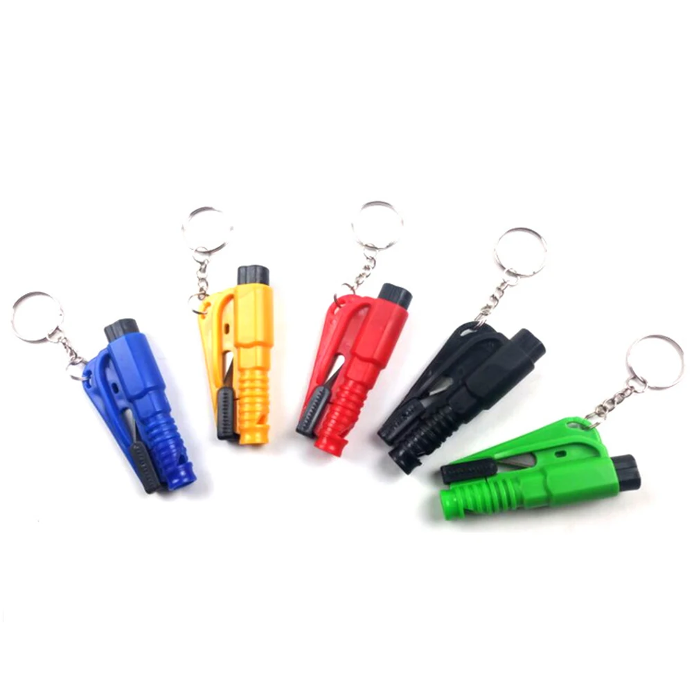 Mini Pocket Hammer Emergency Hammer Window Glass Breaking Hummer Seat Belt Knife Cutter Whistle Rescue Escape Tool 