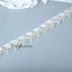 Уникальный Дизайн Блестящий Кристалл Rhinestone свадебной моды цепи Швейные на свадебный пояс аппликацией свадебное платье ремень украшения