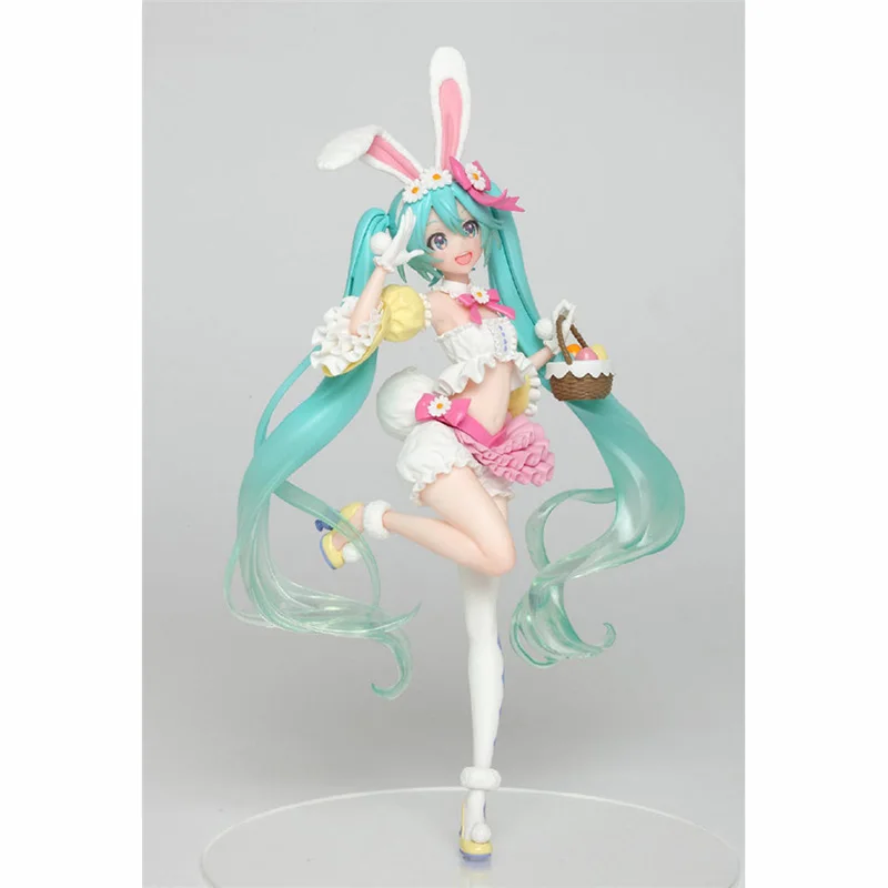 

Anime 1/8 Scale Painted Figure Hatsune Miku Spring Clothing Ver. Action Figure Bunny Ver. Miku PVC figure Toy Brinquedos 19CM