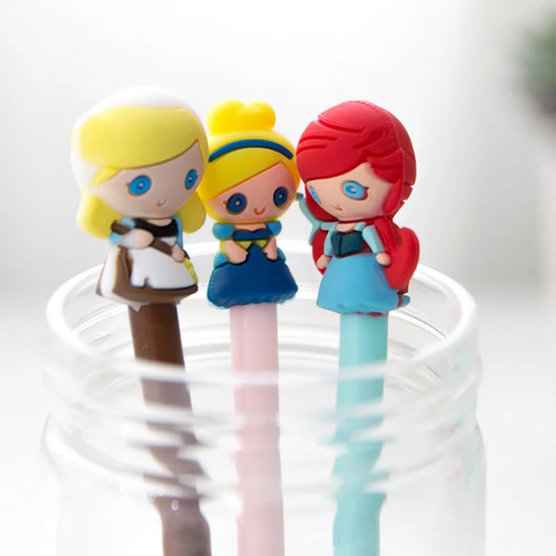 

2 pcs/lot 0.5mm Cute young girl princess Gel Pen Promotional Gift Stationery School Office Supply Kawai Neutral pen Stationery