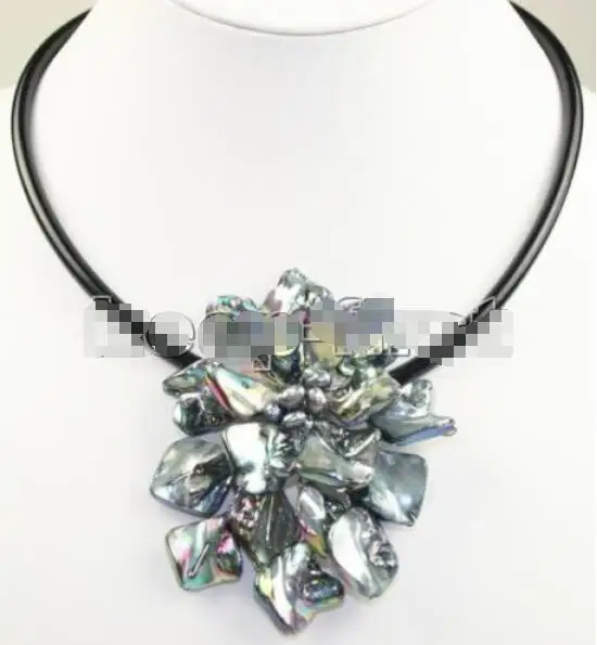 

Hot sale new Style >>>>>BEAUTIFUL! WHITE PEARL NECKLACE SHELL FLOWER #3815