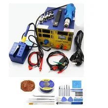 220 В 110 В SAIKE 909D+ паяльная станция/станция для распайки сварочный аппарат цифровой 3 в 1 паяльник+ пистолет горячего воздуха+ источник питания постоянного тока