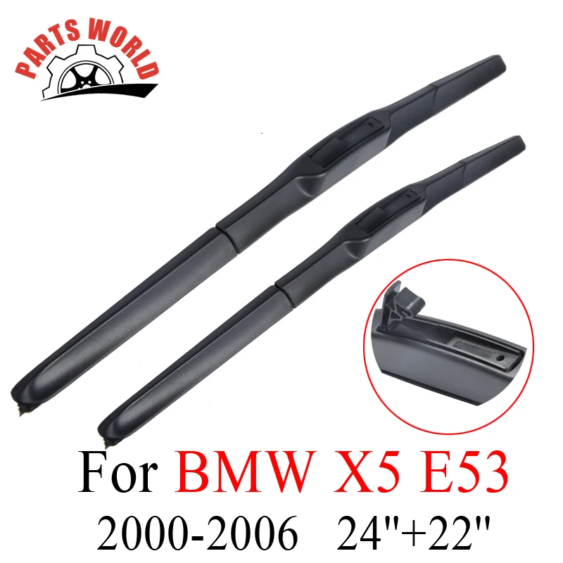 Günstig Windschutzscheibe Front Wischer Klingen Für BMW X5 E53 2000 2006 Auto Windschutzscheibe Natürliche Gummi Scheibenwischer Auto Zubehör Gläser Pinsel