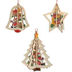 Елочные украшения висит Рождество 3D Подвески Дерево Star колокол висит декор Новое поступление на Новый год украшения для дома