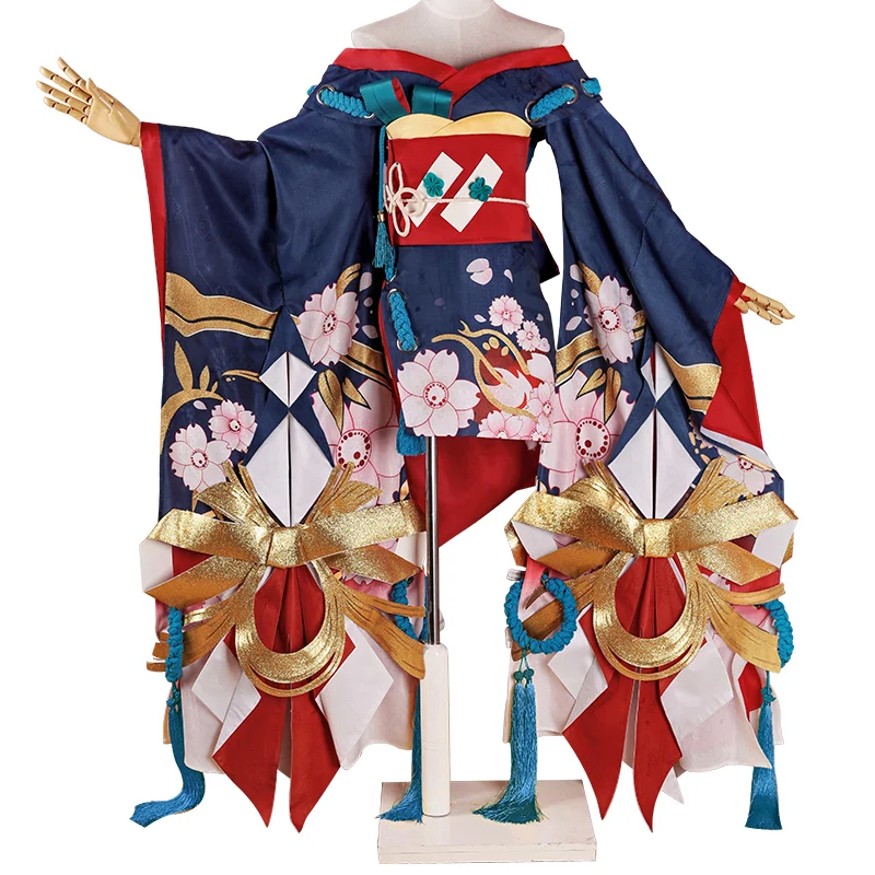Аниме! Onmyoji демонический нож девушка кожа Сакура дождь танцевальное кимоно