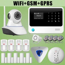 Chuangkesafe 2016 G90B WiFi GSM GPRS de Alarma Antirrobo Sirena Cableada Cámara IP Sensor de Fuego