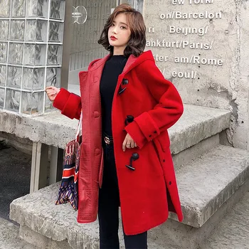 

Real Fur Coat 100% Wool Jacket Streetwear Autumn Winter Coat Women Clothes 2019 Korean Vintage Sheep Shearling Women Tops ZT3386