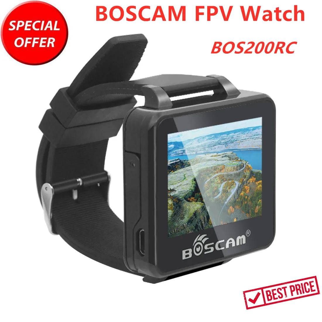 Online Actualización de BOSCAM BOS200RC FPV ver 200RC 5,8 GHz 48CH HD 960*240 2 pulgadas TFT Monitor inalámbrico AV receptor FPV RC Quadcopter