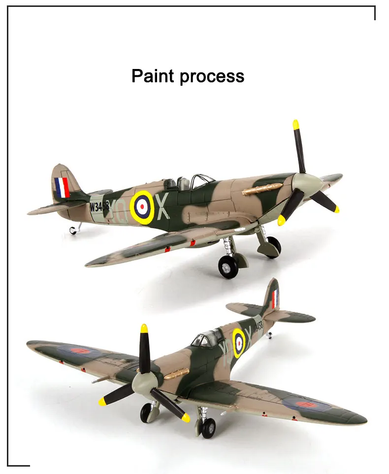 1: 72 Spitfire Fighter модель Второй мировой войны моделирование сплава Spitfire строительные наборы военные украшения коллекция игрушек