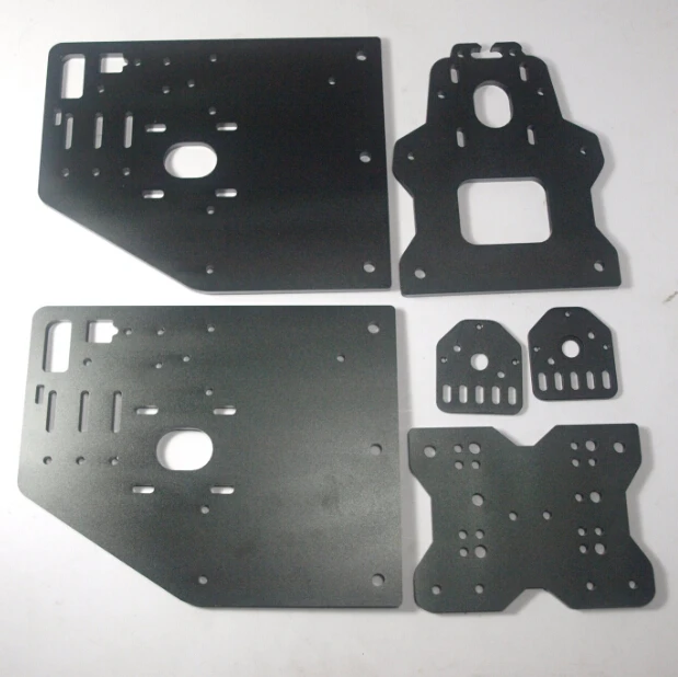 

OX CNC machine parts black color OX X Axis Front Plate+OX_Y_Gantry_Plate6mm+OX Back X Axis Plate motor plate+threaded rod plate