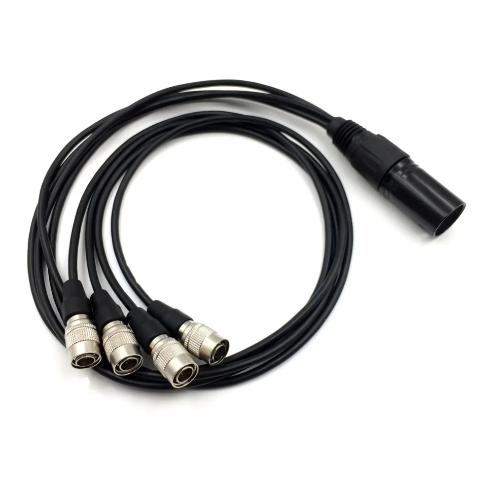 XLR 4 Pin Hirose 4-контактный мужской зум F8 Питание кабель звуковых устройств 688 664 Мощность линии 4 в 1