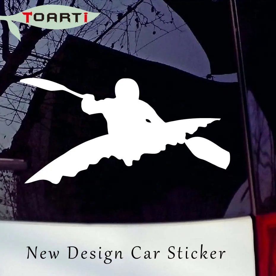

Kayak Sticker Silhouette Kayaking Car Window Vinyl Decal Water Sport Boat Swim Car Styling Creative Waterproof Auto Decals