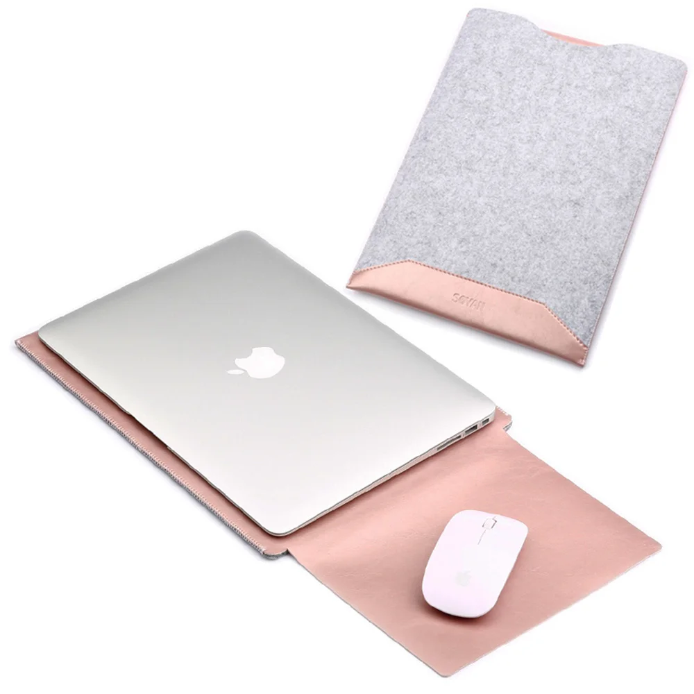 Простой войлочный кожаный чехол-вкладыш покрытие для сумки для Apple macbook Air Pro 15 дюймов чехол для ноутбука Macbook DTB0043 рукава Сумки