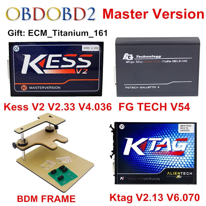 

ECU Programmer KTAG V2.13+V2.33 KESS V2 V4.036 +FG TECH Galletto 4 V54+BDM FRAME Full KTAG V7.020 5.017 KESS V5.017 DHL Free