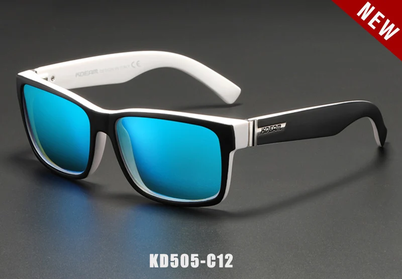 KDEAM, спортивные мужские солнцезащитные очки, поляризационные, потрясающие цвета, солнцезащитные очки, для улицы, для вождения, фотохромные солнцезащитные очки с коробкой - Цвет линз: C12