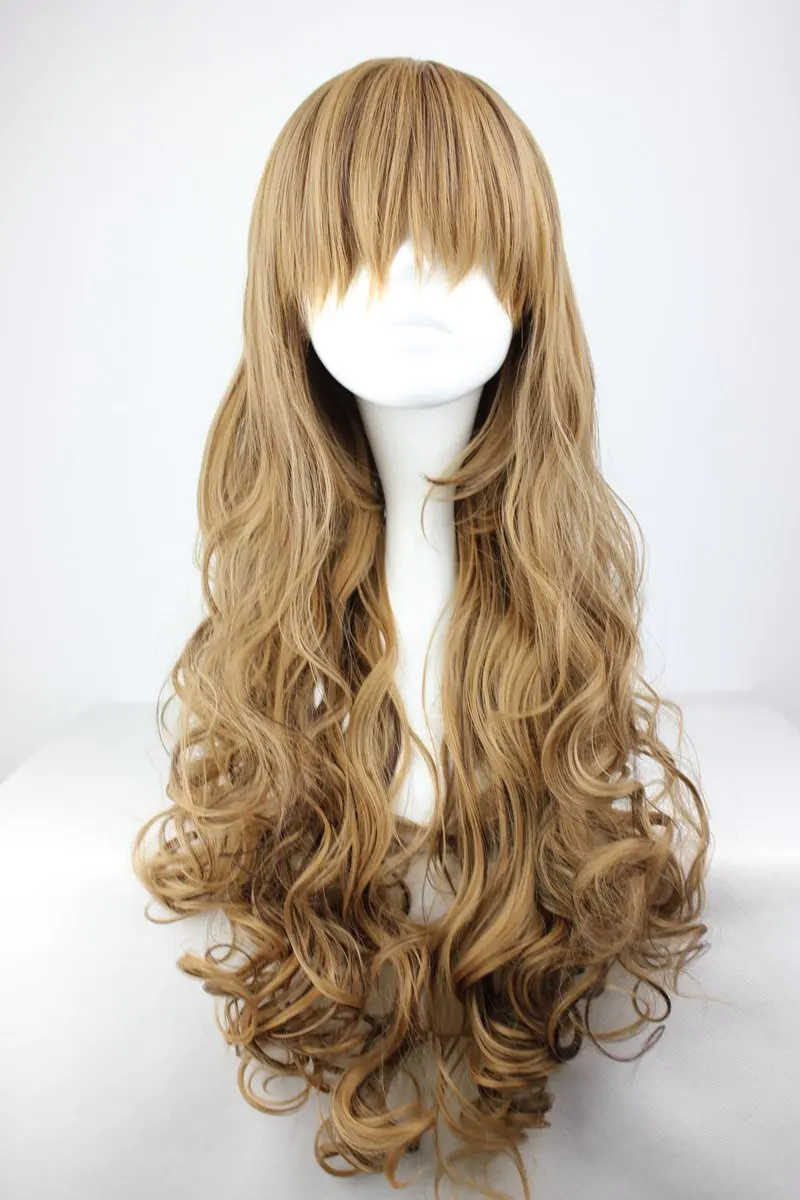 MCOSER 65 см женские разноцветные кудрявые+ зажим на конский хвост синтетические волосы косплей вечерние полный парик высокотемпературное волокно 225A