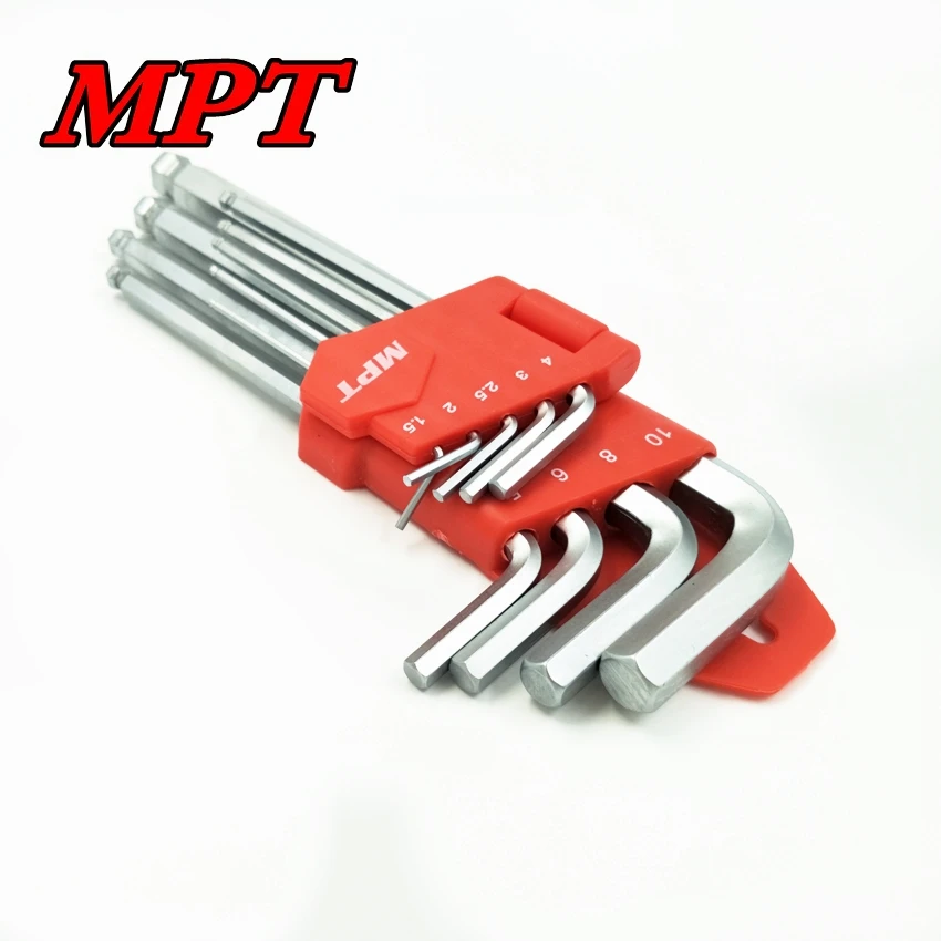 MM / 9PCS Ball Ended Allen Alan Allan Keys Hex Key Set TE281 Leisure