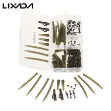 Lixada 100 шт. свинцовые зажимы для карпа с шпильками хвостовые резиновые трубки противозапутывающие рукава рыболовные снасти безопасный хвост резиновая трубка