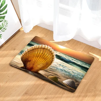 

Nordic INS style printed door mat Landscape cartoon carpet plant mat bedroom door bed covered with blanket
