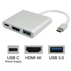 USB-C 3,1 хаб адаптер HDMI USB 3,0 зарядки адаптер конвертер Тип usb C Extender HD для Macbook Air 12 huawei конвертер HDMI