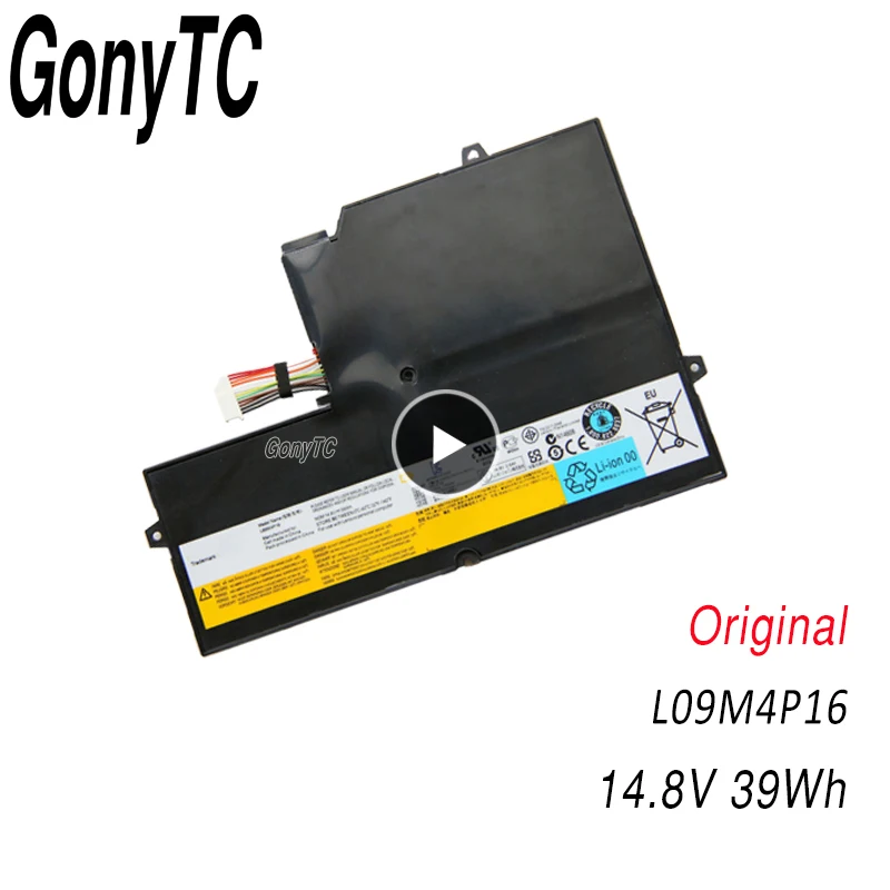 Оригинальный аккумулятор GONYTC L09M4P16 для ноутбука Lenovo IdeaPad U260 14 4 В 39WH подлинные