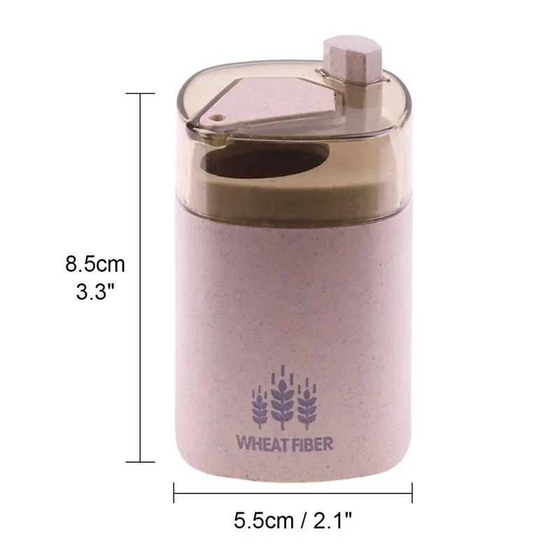 Mini Size Details about Wheat Straw Automatic Toothpick Holder Container Storage Box Toothpick Dispense