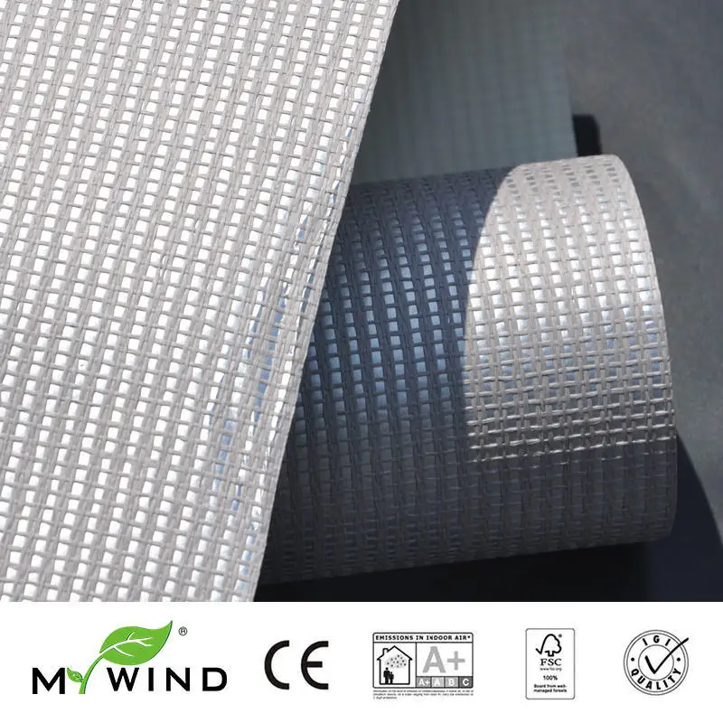 Мой ветер Серебряный Grasscloth обои роскошный 3D дизайн в рулоне домашний декор