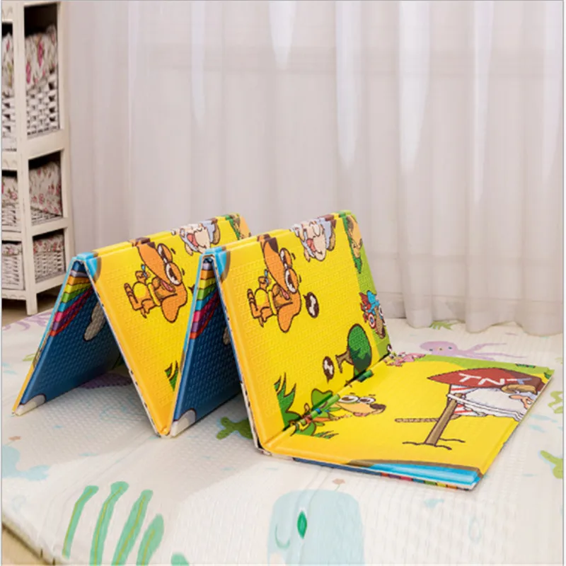 

XPE Folding Crawling Mat 1.5*2.0M Foam Two-Sided Pattern Baby Climbing Mat Children Thickening Game Pad Living Room Home Mat