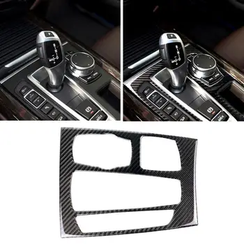 

Carbon Fiber Car Gear Shift Panel Cover Trim Sticker for BMW X5 X6 F15 F16 Car Interior Decor