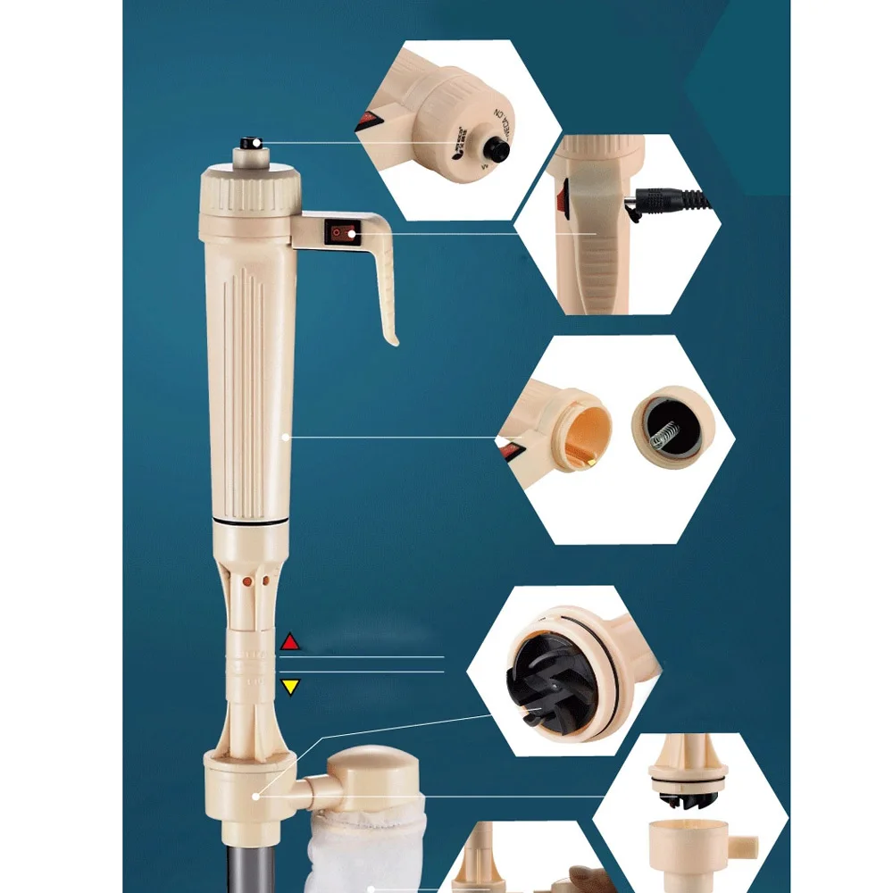 Аквариумные товары для домашних животных, Электрический Очиститель гравия, фильтр для воды, сифон, вакуумный водяной насос для аквариума