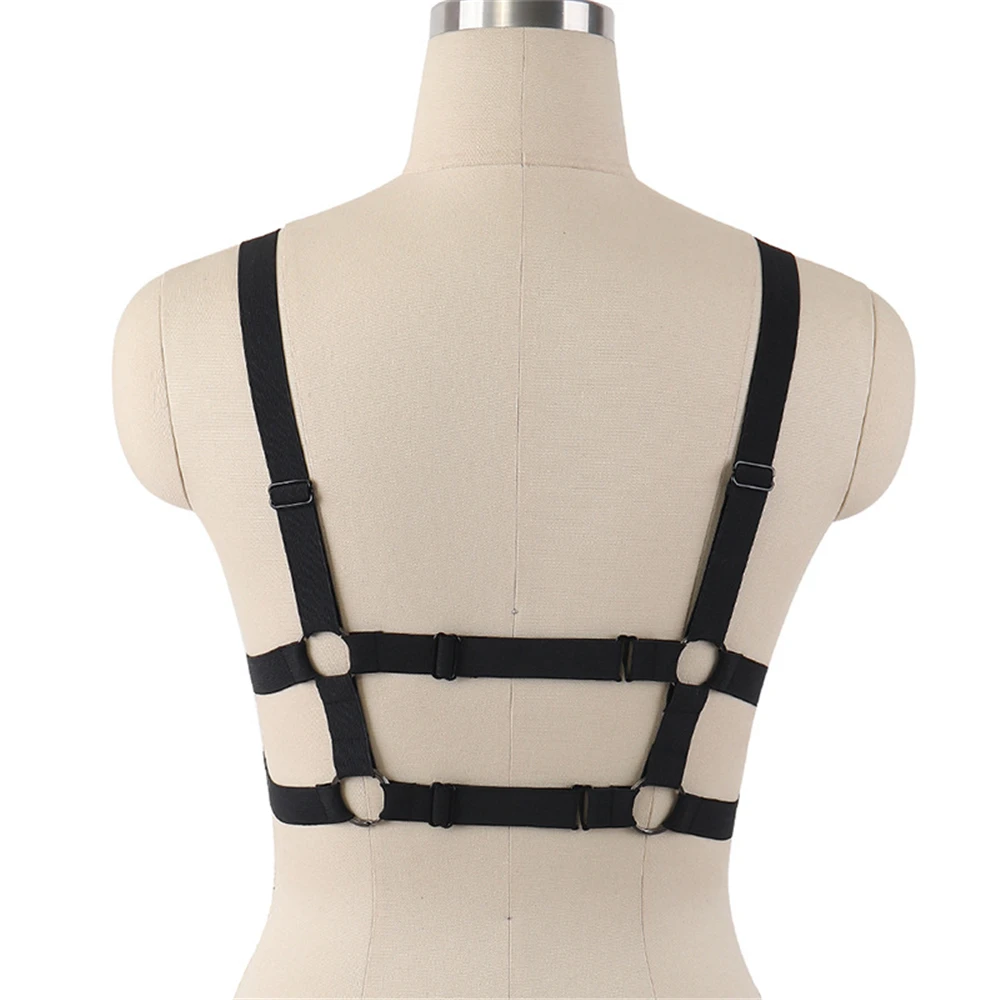 Sexy Women Black Gothic Elastic Cage Bra Erotic Lingerie Harness Hollow Strappy Bandage Bra Sexy Open Punk Body Harness Belt Sexy Women Black Gothic Elastic Cage Bra Erotic Lingerie Harness Hollow Strappy Bandage Bra Sexy Open Punk Body Harness Belt