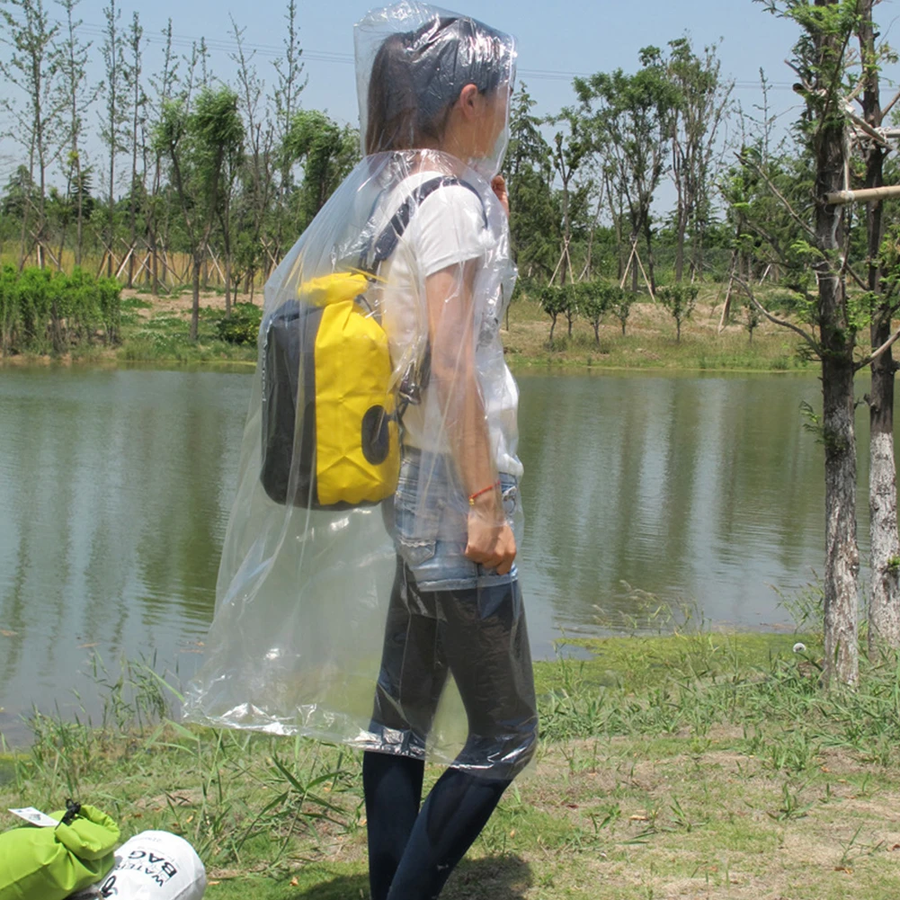 

NOT Disposable Rain Coat Transparent Raincoat Poncho Portable Light Raincoat For Adult Unisex
