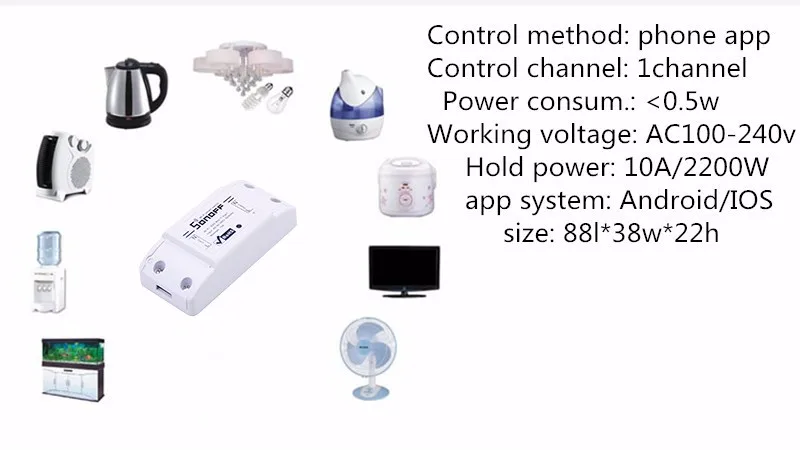 Горячая Sonoff умный Wifi переключатель Интеллектуальный универсальный беспроводной DIY Переключатель MQTT COAP Android IOS пульт дистанционного управления для умного дома
