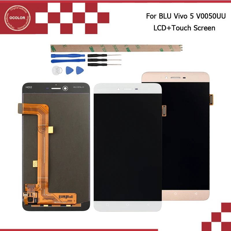 

ocolor For BLU Vivo 5 V0050UU LCD Display and Touch Screen 5.5 inch Phone Accessories For BLU Vivo 5 V0050UU +Tools And Adhesive