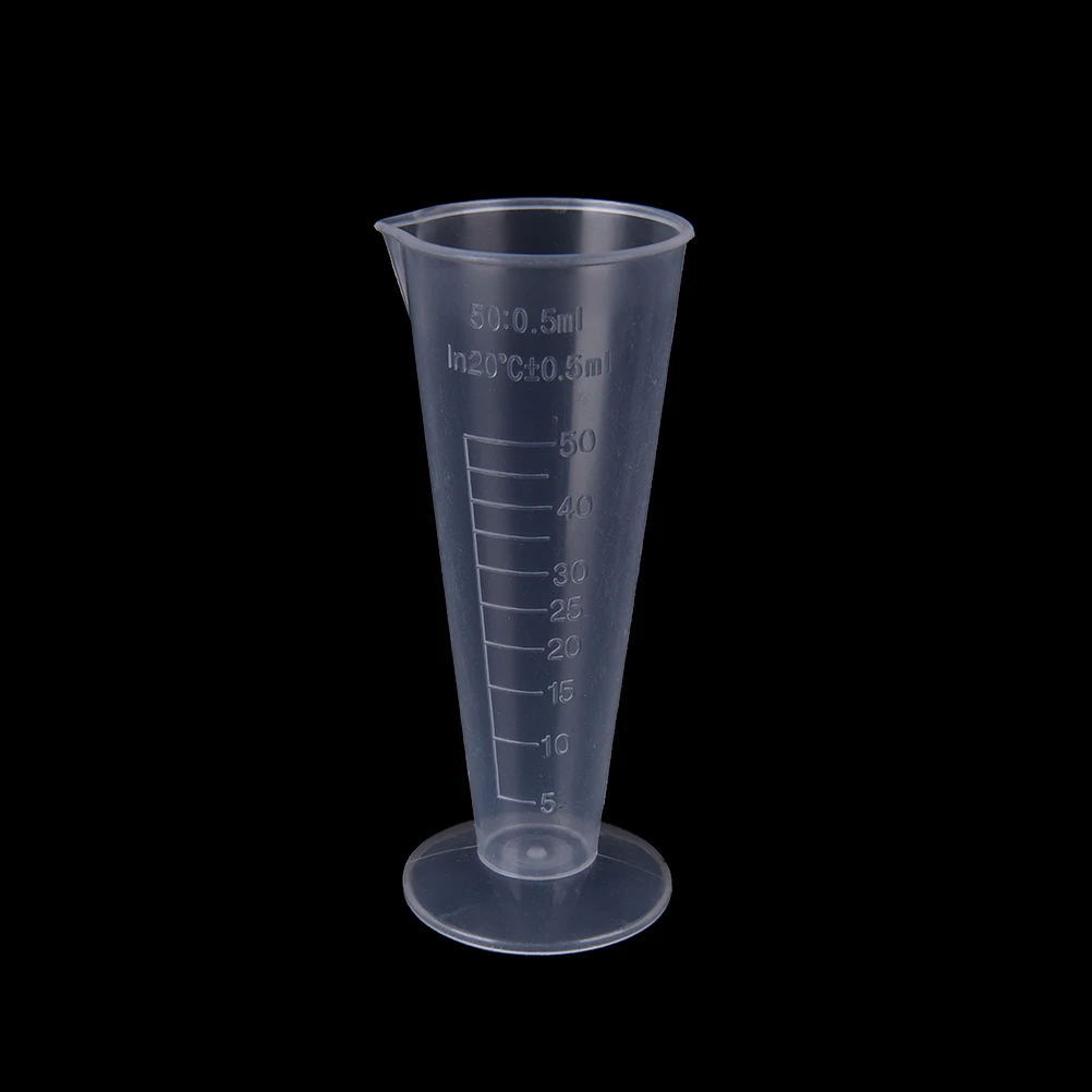 

50ml Plastic Triangle Measuring Cup Measuring Tools For Baking Kitchen Tools Transparent Cylinder Cup 1PC