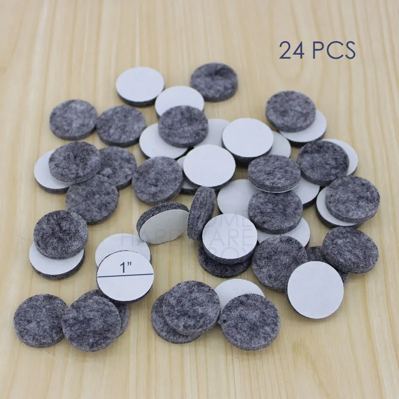 self adhesive round pad 1" 25mm chair leg felt furniture feet