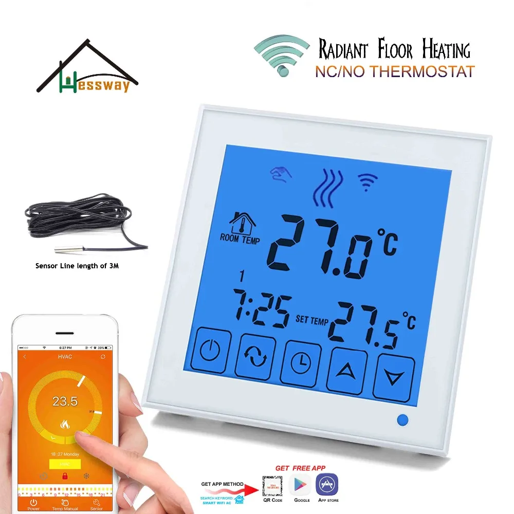 Android Iso App Operating Smart Floor Heating Thermostat Wifi For