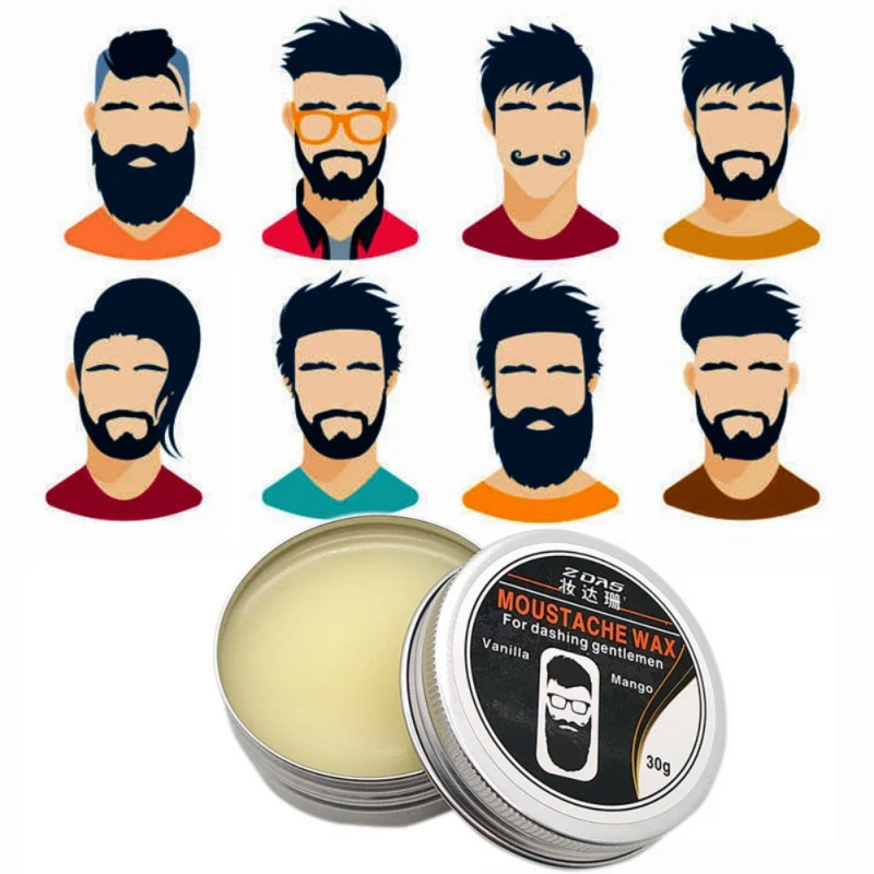 Beard Growth Grooming Care Beard Wax Shaving Cream Shape Natural Organic Treatment Care Solid Cream P1