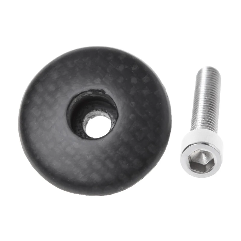 Bicycle Headset Cap 28.6mm Dustproof Top MTB Stem Cover Carbon Fiber