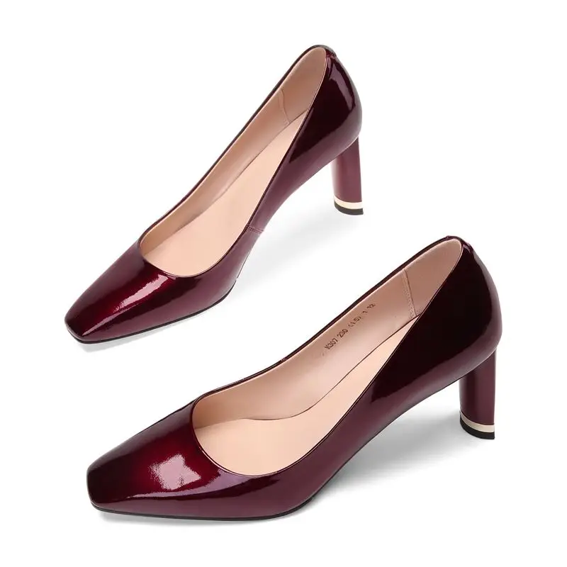 ALLBITEFO/Брендовая женская обувь из натуральной кожи; обувь на высоком каблуке; высококачественные пикантные женские туфли на шпильках; сезон Ранняя весна