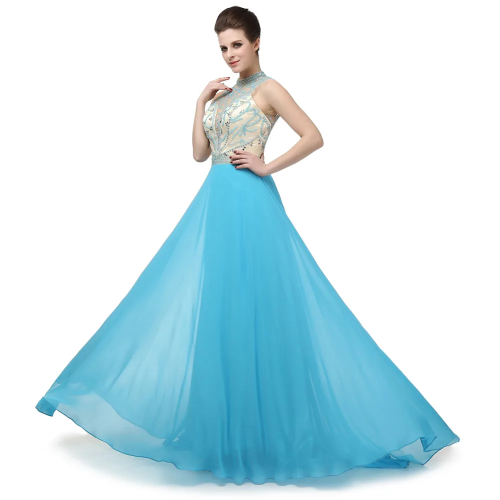 

Cute Prom Party Dresses Beaded Chiffon Prom Dresses Plus Size Royal Blue Long Junior Prom Dress Formal Dress Women Elegant 2019