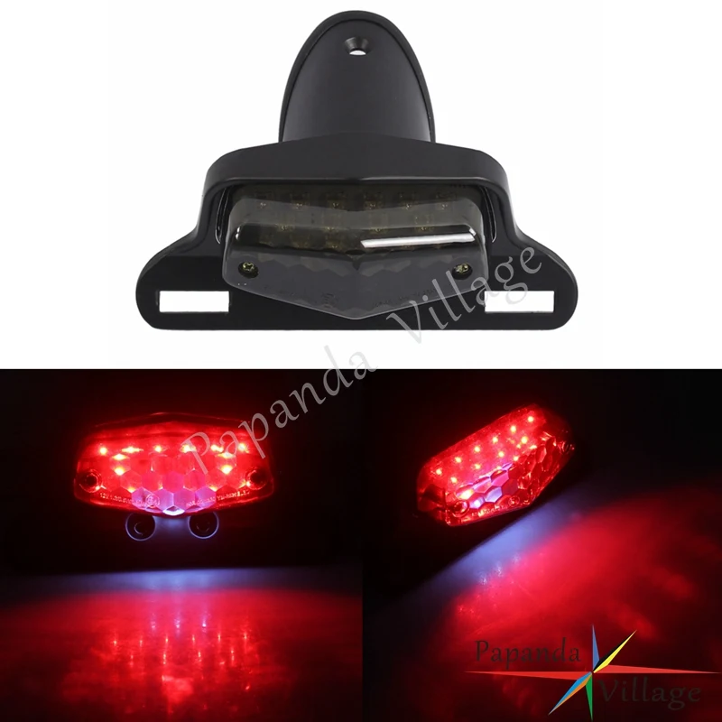 Red Lucas Style LED Motorcycle Tail Light