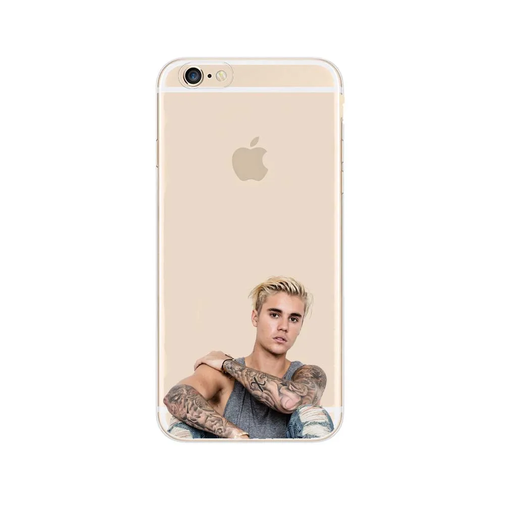 Fashion JUSTIN BIEBER Design Phone Cases For Apple iPhone X SE 5 5S 6 6S 7 8 Plus Transparent Plastic Back Cover Coque