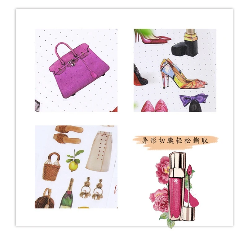 Girl Cartoon Stickers Anime Cute Kawaii Sticker Mobile Phone Book Gift DIY Ablum Diary Scrapbooking decoration label Stickers